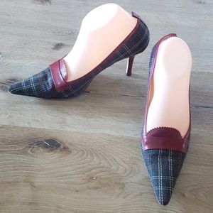 Ellen Tracy Vintage Wool & Leather Heels